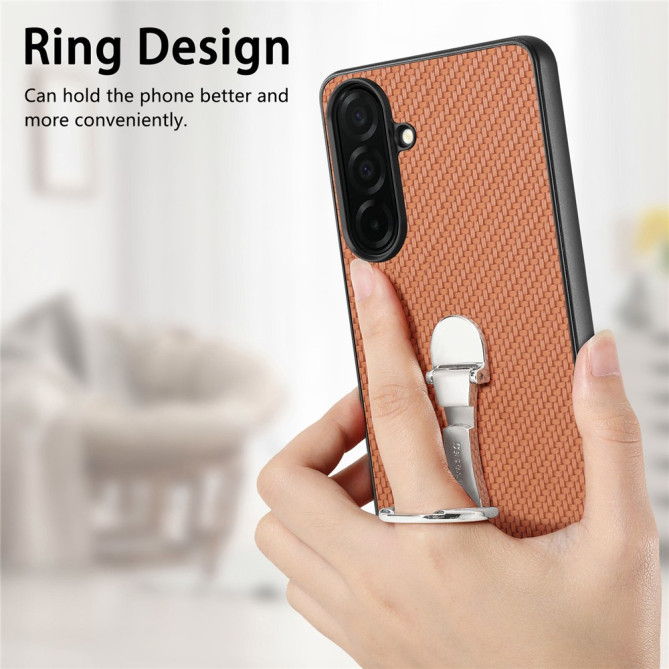 Coque Samsung Galaxy A37 Fibre de Carbone avec Support