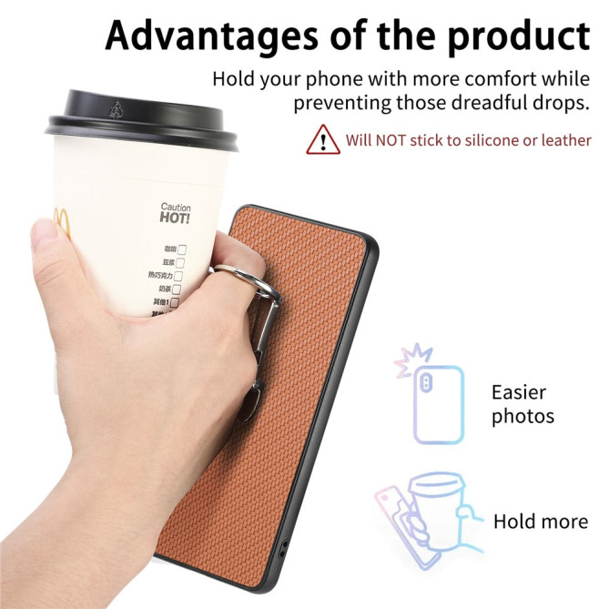 Coque Samsung Galaxy A37 Fibre de Carbone avec Support