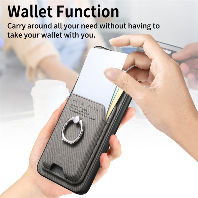 Coque Samsung Galaxy A37 Tissu avec Support ALBA