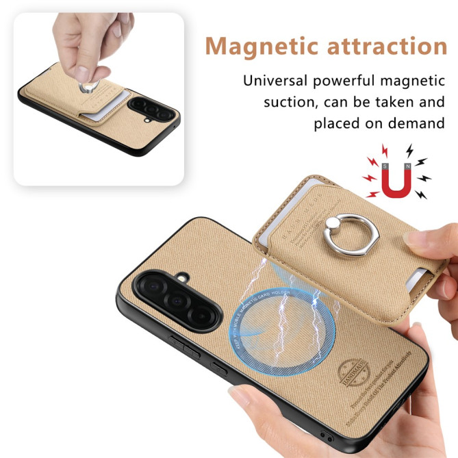 Coque Samsung Galaxy A37 Tissu avec Support ALBA