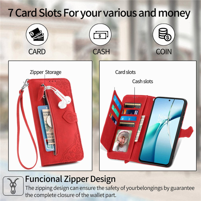 Housse Samsung Galaxy A37 Fleurs Fermeture Éclair