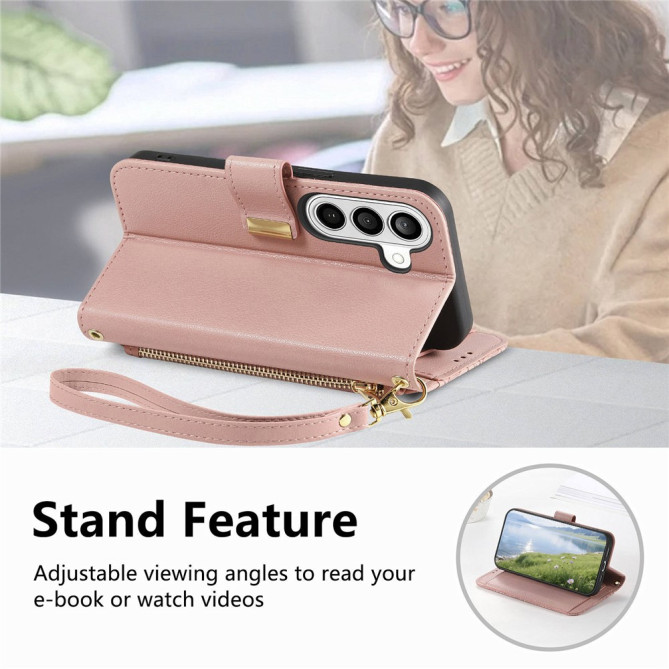 Housse Samsung Galaxy A37 Floral Fermeture Éclair