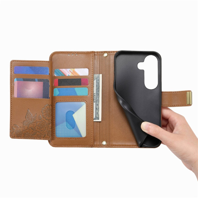 Housse Samsung Galaxy A37 Floral Fermeture Éclair