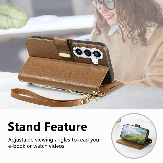 Housse Samsung Galaxy A37 Floral Fermeture Éclair