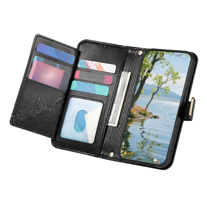 Housse Samsung Galaxy A37 Floral Fermeture Éclair