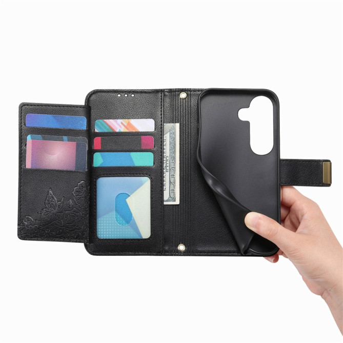 Housse Samsung Galaxy A37 Floral Fermeture Éclair