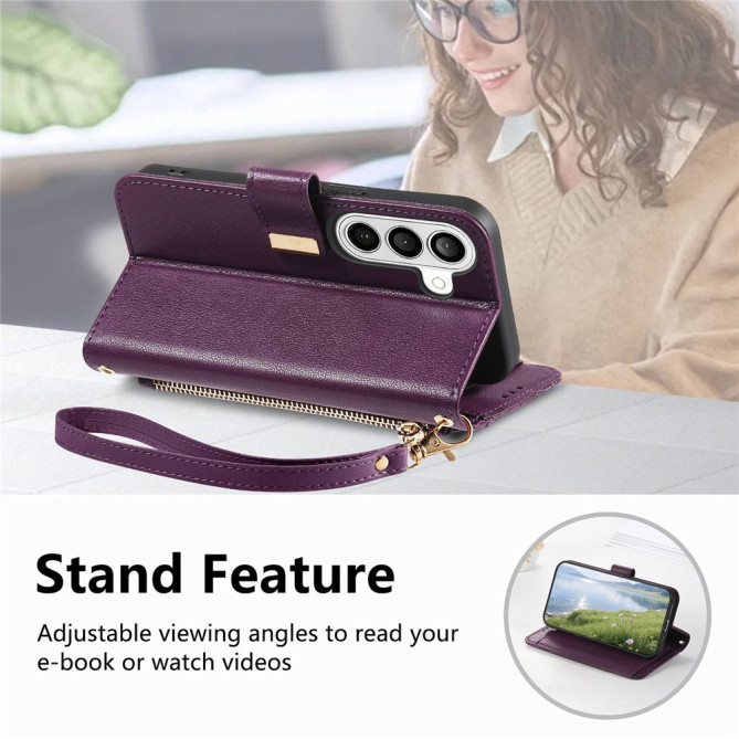 Housse Samsung Galaxy A37 Floral Fermeture Éclair