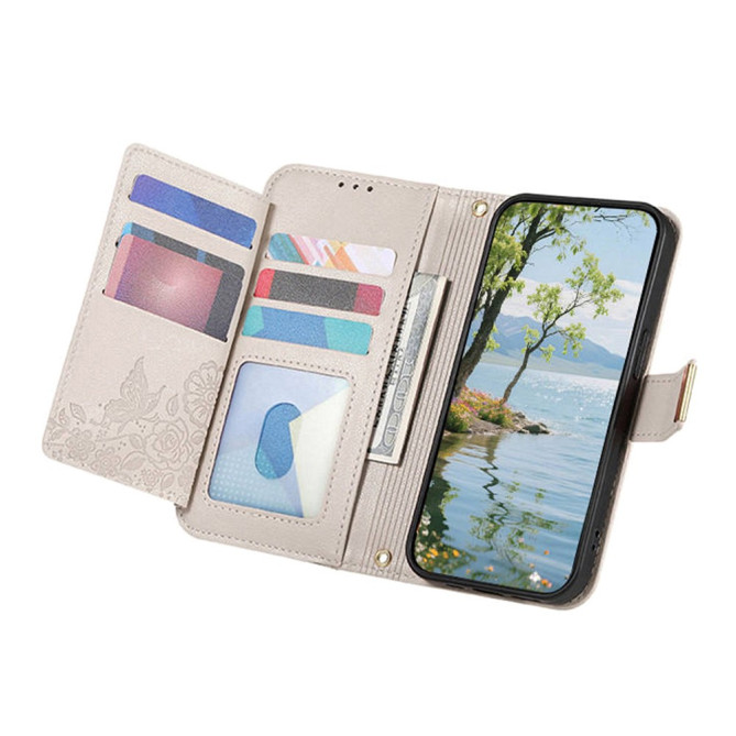 Housse Samsung Galaxy A37 Floral Fermeture Éclair