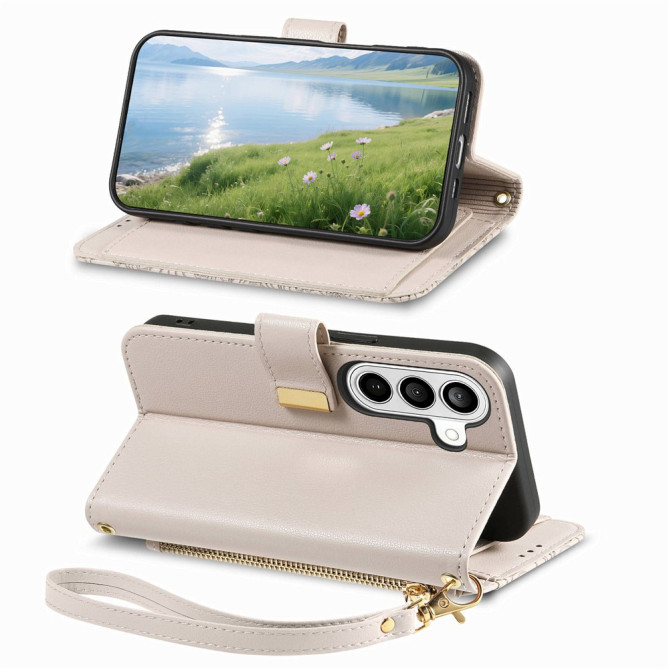 Housse Samsung Galaxy A37 Floral Fermeture Éclair