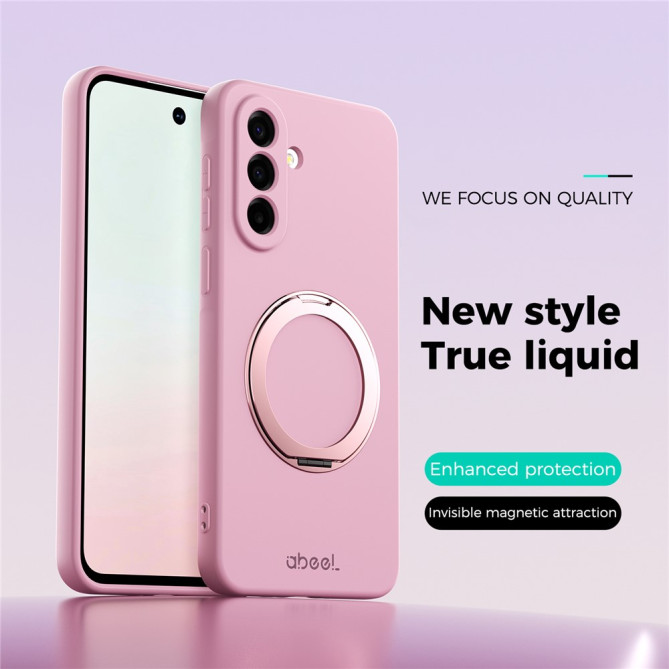 Coque Samsung Galaxy A37 ABEEL Toucher Soie Silicone Liquide avec Support