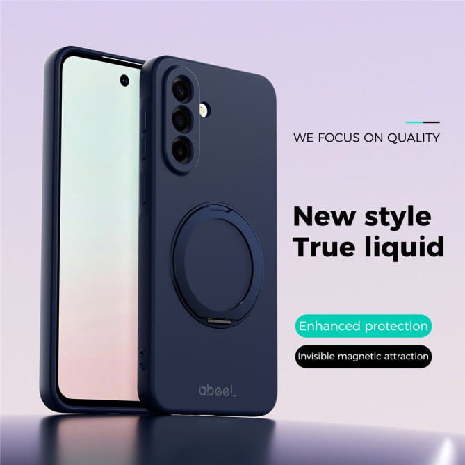 Coque Samsung Galaxy A37 ABEEL Toucher Soie Silicone Liquide avec Support