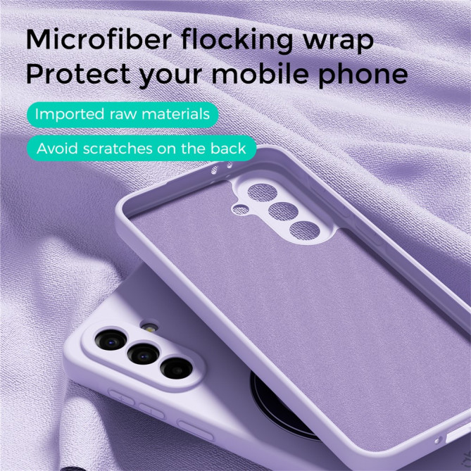 Coque Samsung Galaxy A37 ABEEL Toucher Soie Silicone Liquide avec Support