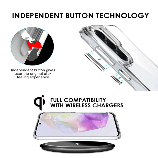 Coque Samsung Galaxy A37 TPU + PC Transparente CARA