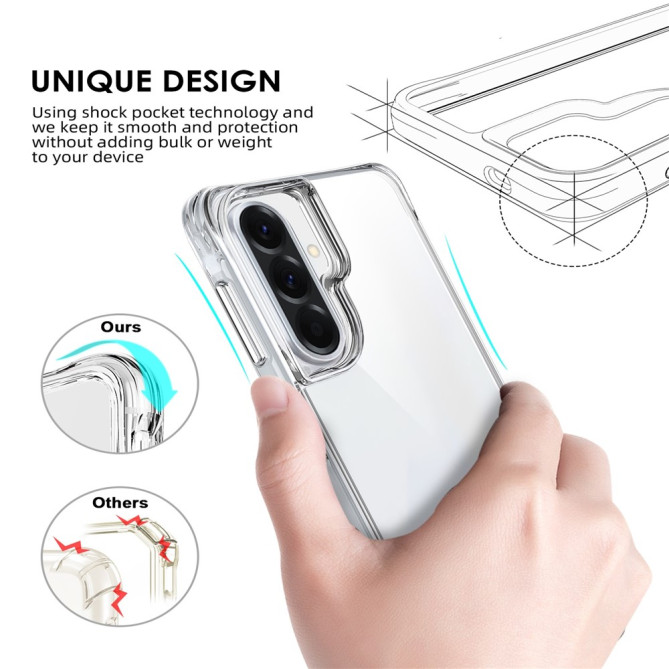 Coque Samsung Galaxy A37 TPU + PC Transparente CARA