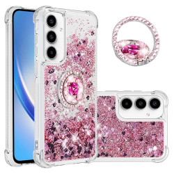 Coque Samsung Galaxy A37 Cœur Rose Doré avec Support