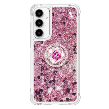 Coque Samsung Galaxy A37 Cœur Rose Doré avec Support