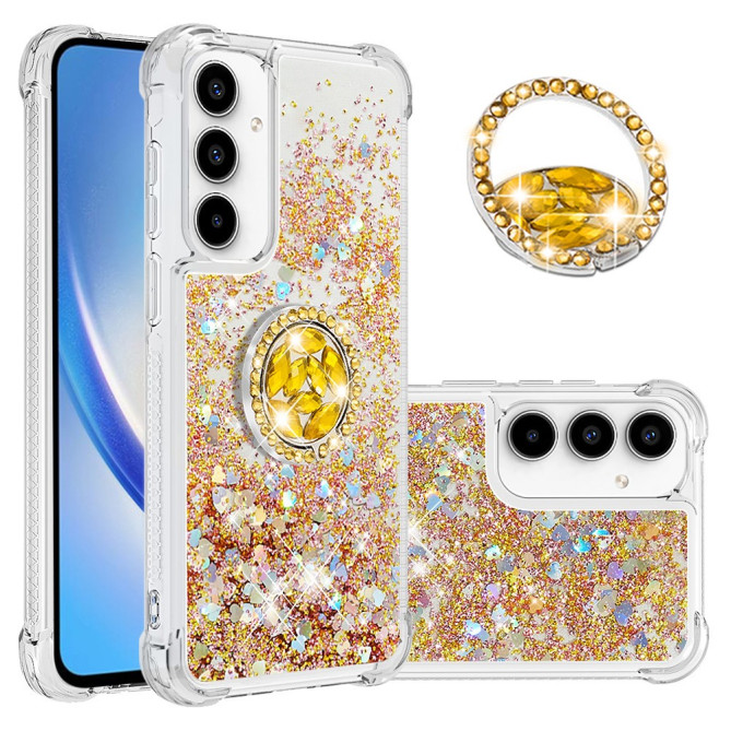 Coque Samsung Galaxy A37 Cœur Doré avec Support