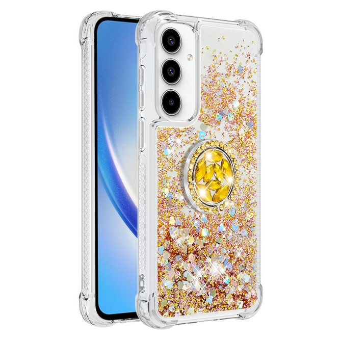 Coque Samsung Galaxy A37 Cœur Doré avec Support