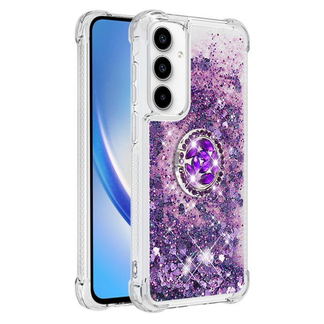 Coque Samsung Galaxy A37 Cœur Violet Foncé avec Support