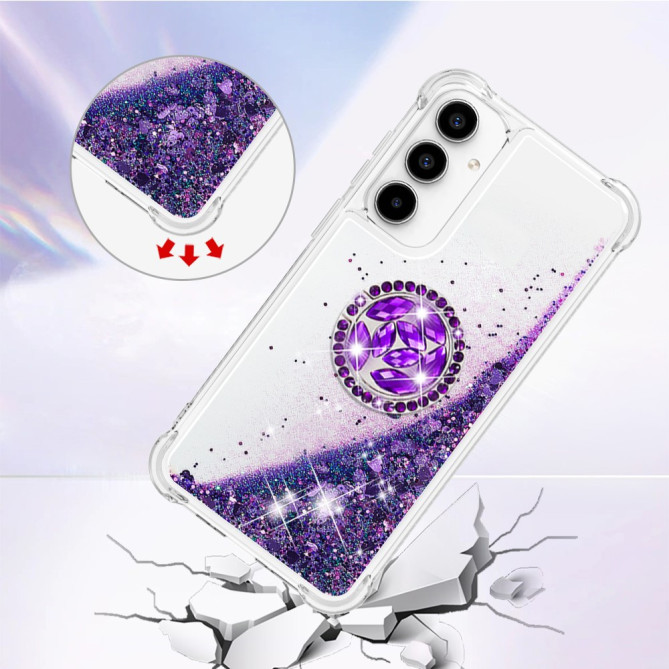Coque Samsung Galaxy A37 Cœur Violet Foncé avec Support