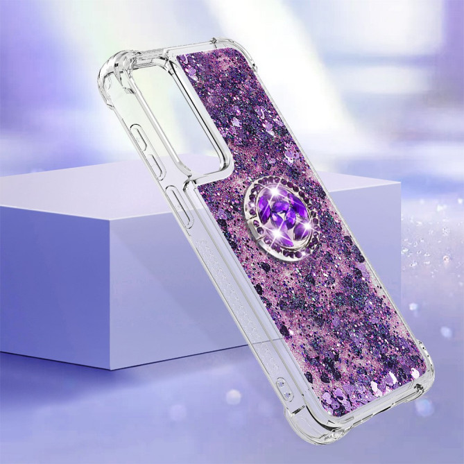 Coque Samsung Galaxy A37 Cœur Violet Foncé avec Support