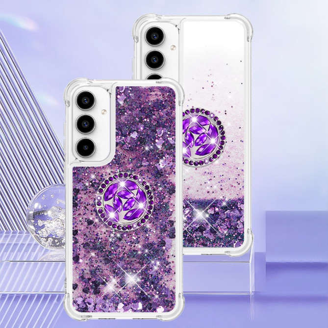 Coque Samsung Galaxy A37 Cœur Violet Foncé avec Support