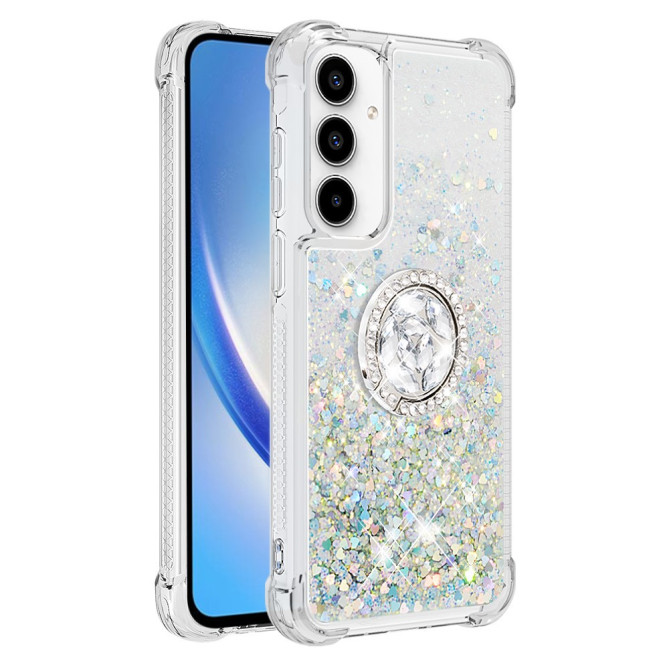 Coque Samsung Galaxy A37 Cœur Argent avec Support