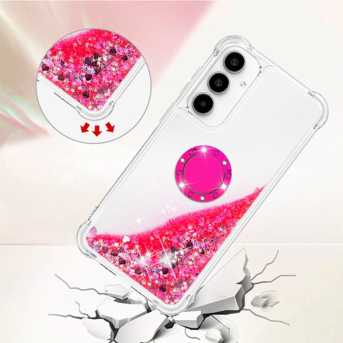 Coque Samsung Galaxy A37 Cœur Rose avec Support