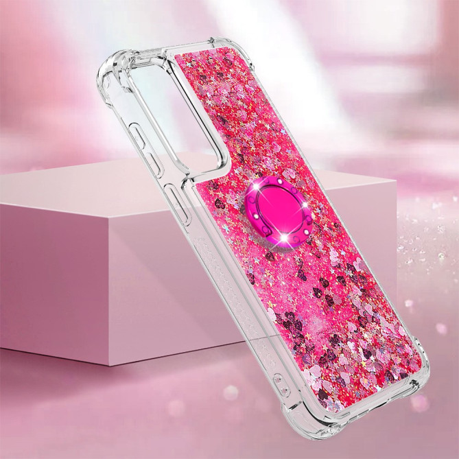 Coque Samsung Galaxy A37 Cœur Rose avec Support