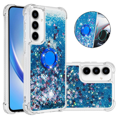 Coque Samsung Galaxy A37 Cœur Bleu avec Support