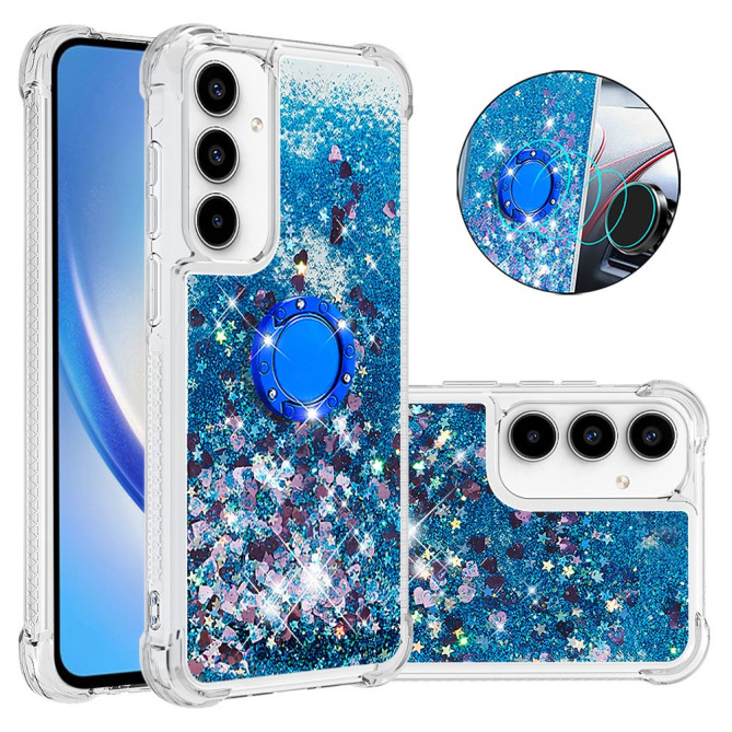 Coque Samsung Galaxy A37 Cœur Bleu avec Support