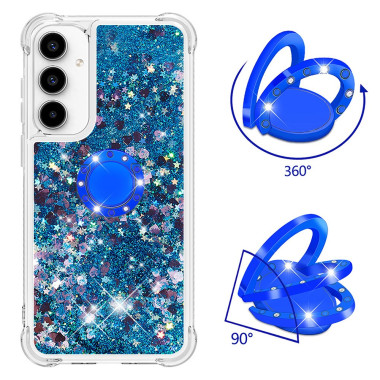 Coque Samsung Galaxy A37 Cœur Bleu avec Support