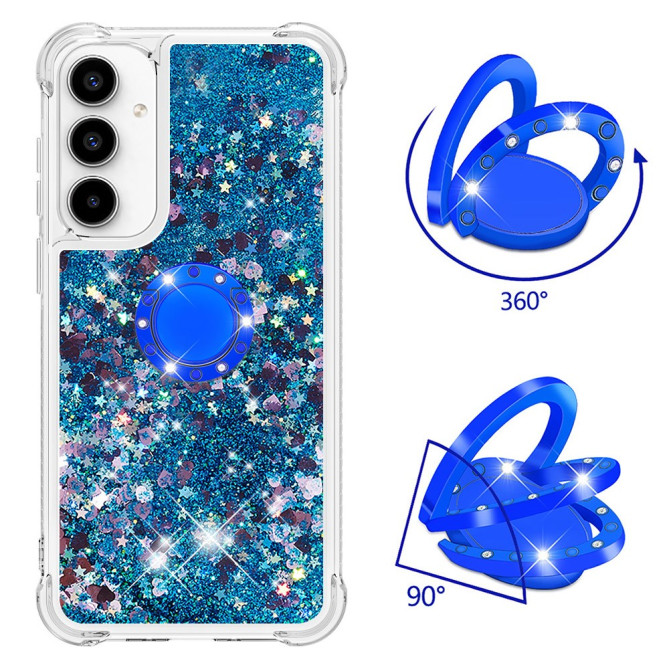 Coque Samsung Galaxy A37 Cœur Bleu avec Support