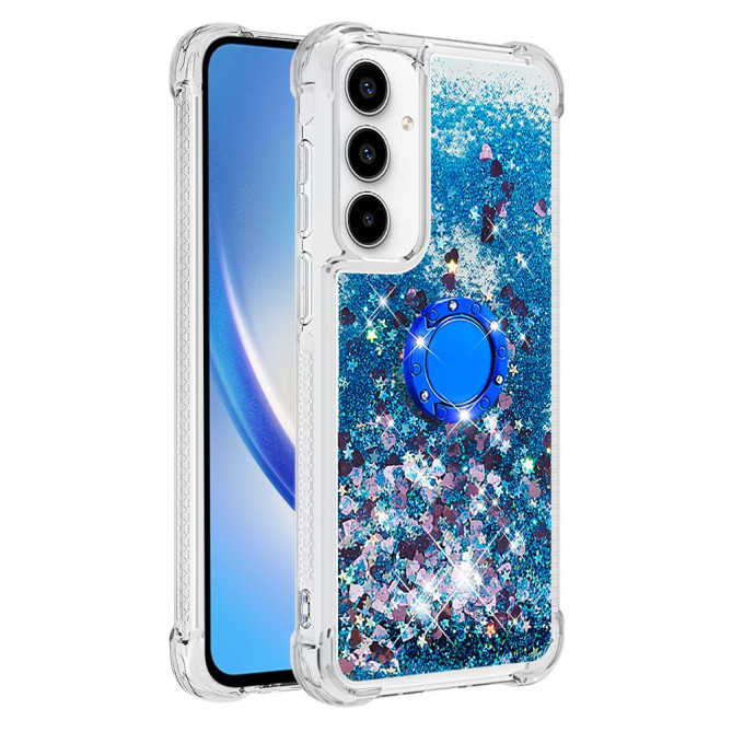Coque Samsung Galaxy A37 Cœur Bleu avec Support