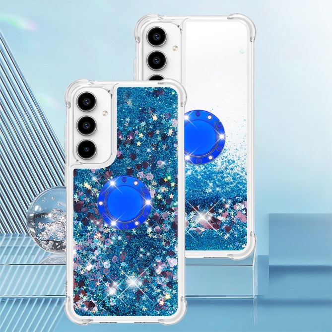 Coque Samsung Galaxy A37 Cœur Bleu avec Support