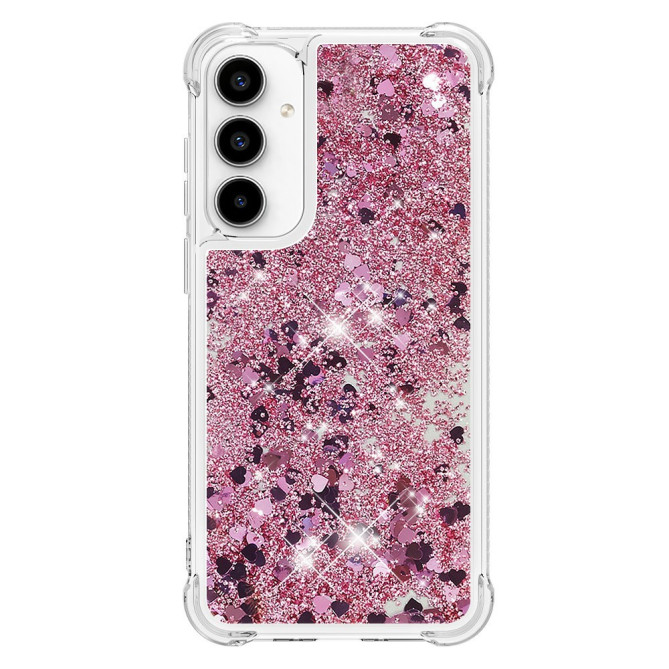 Coque Samsung Galaxy A37 Cœur Rose Doré Anti-Chocs