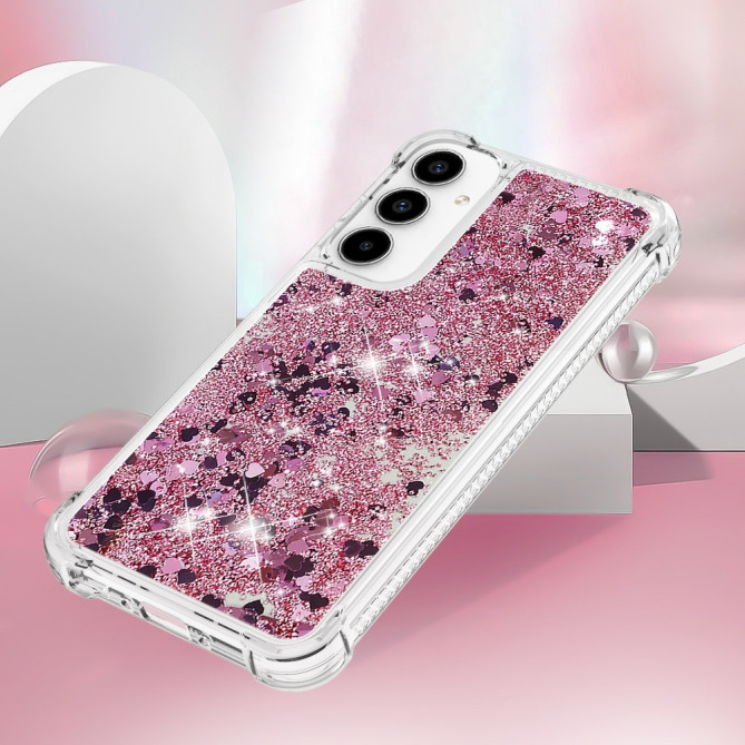Coque Samsung Galaxy A37 Cœur Rose Doré Anti-Chocs