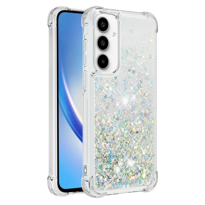 Coque Samsung Galaxy A37 Cœur Argent Anti-Chocs