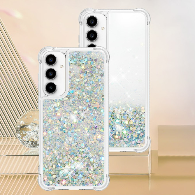 Coque Samsung Galaxy A37 Cœur Argent Anti-Chocs