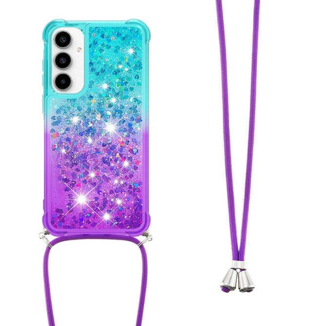 Coque Samsung Galaxy A37 Sky Blue / Purple Dragonne