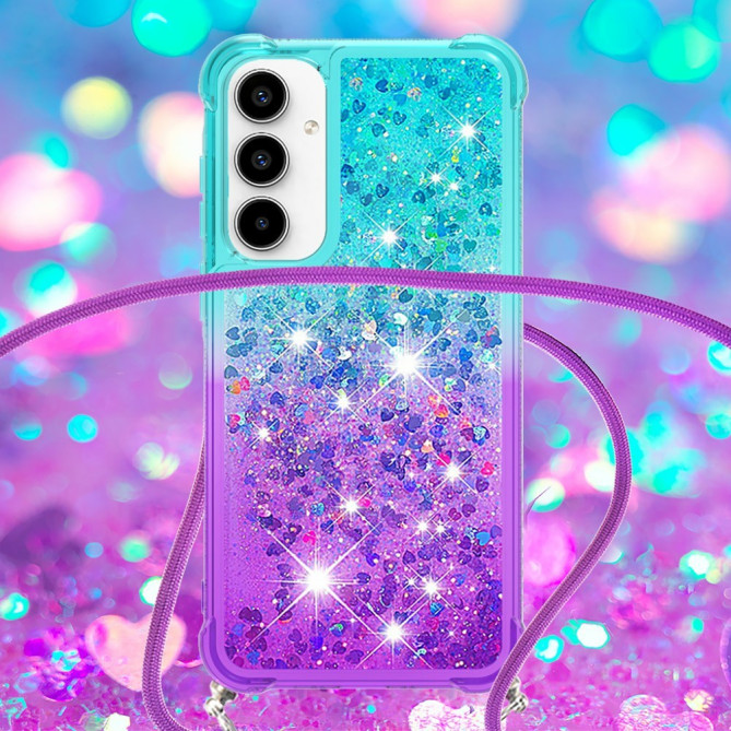 Coque Samsung Galaxy A37 Sky Blue / Purple Dragonne