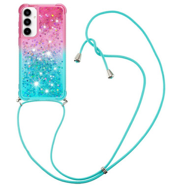 Coque Samsung Galaxy A37 Pink / Sky Blue Dragonne