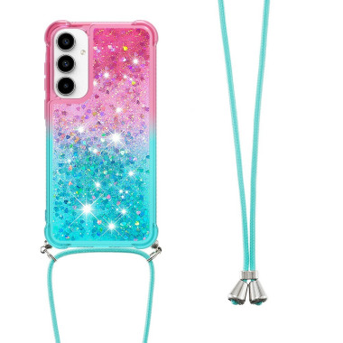 Coque Samsung Galaxy A37 Pink / Sky Blue Dragonne