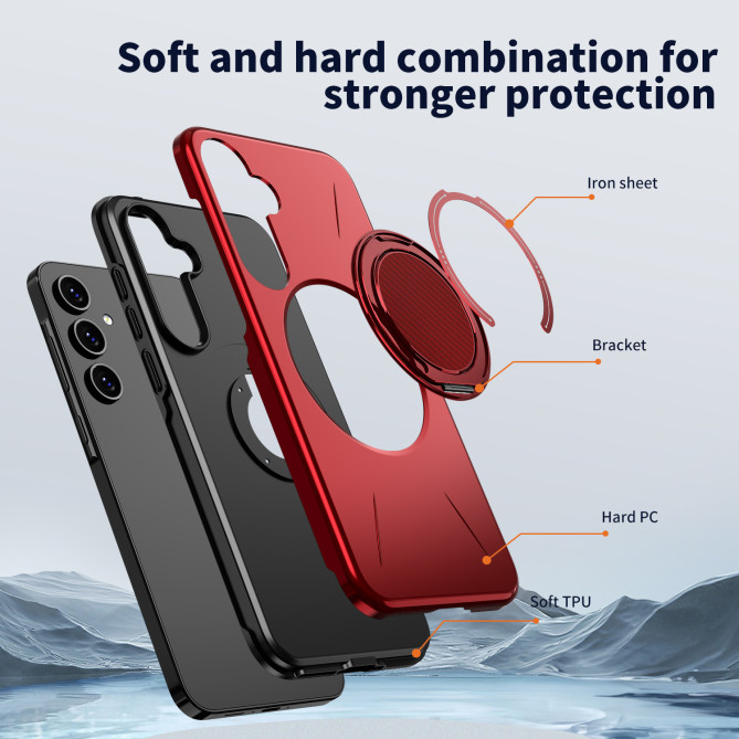 Coque Samsung Galaxy A37 TPU + PC avec Support ALBA