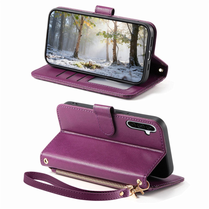 Housse Samsung Galaxy A37 Simili Cuir Fermeture Éclair ILIA