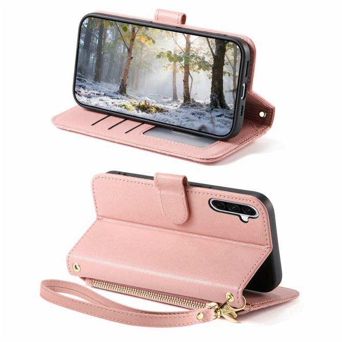 Housse Samsung Galaxy A37 Simili Cuir Fermeture Éclair ILIA