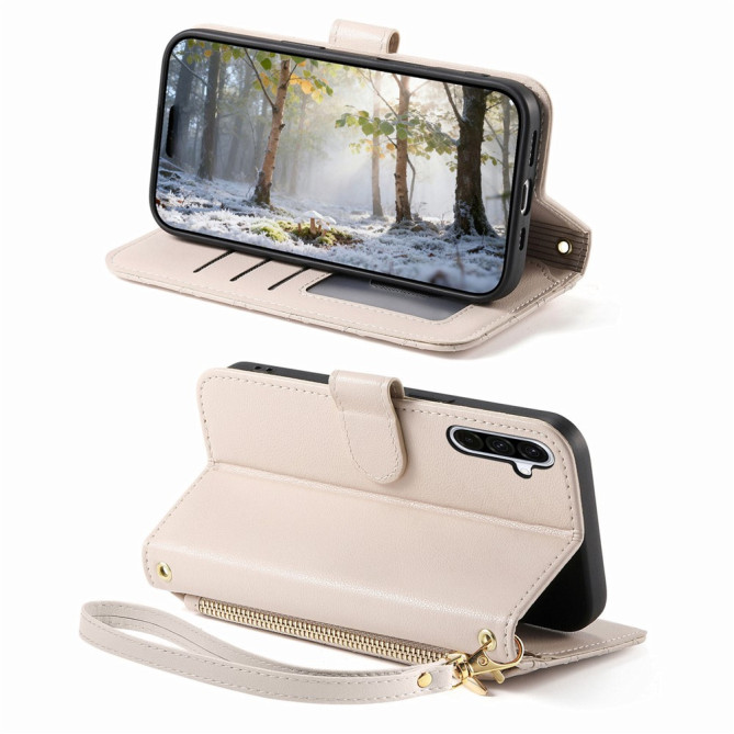 Housse Samsung Galaxy A37 Simili Cuir Fermeture Éclair ILIA