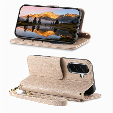 Housse Samsung Galaxy A37 Simili Cuir Fermeture Éclair JADE