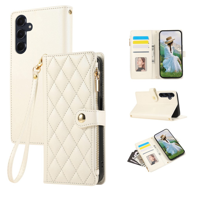 Housse Samsung Galaxy A37 Losange Fermeture Éclair