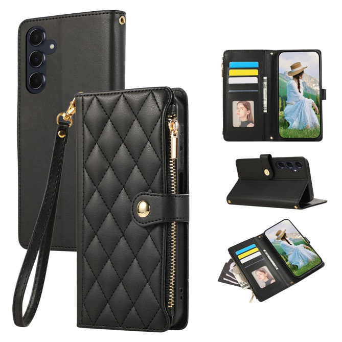 Housse Samsung Galaxy A37 Losange Fermeture Éclair